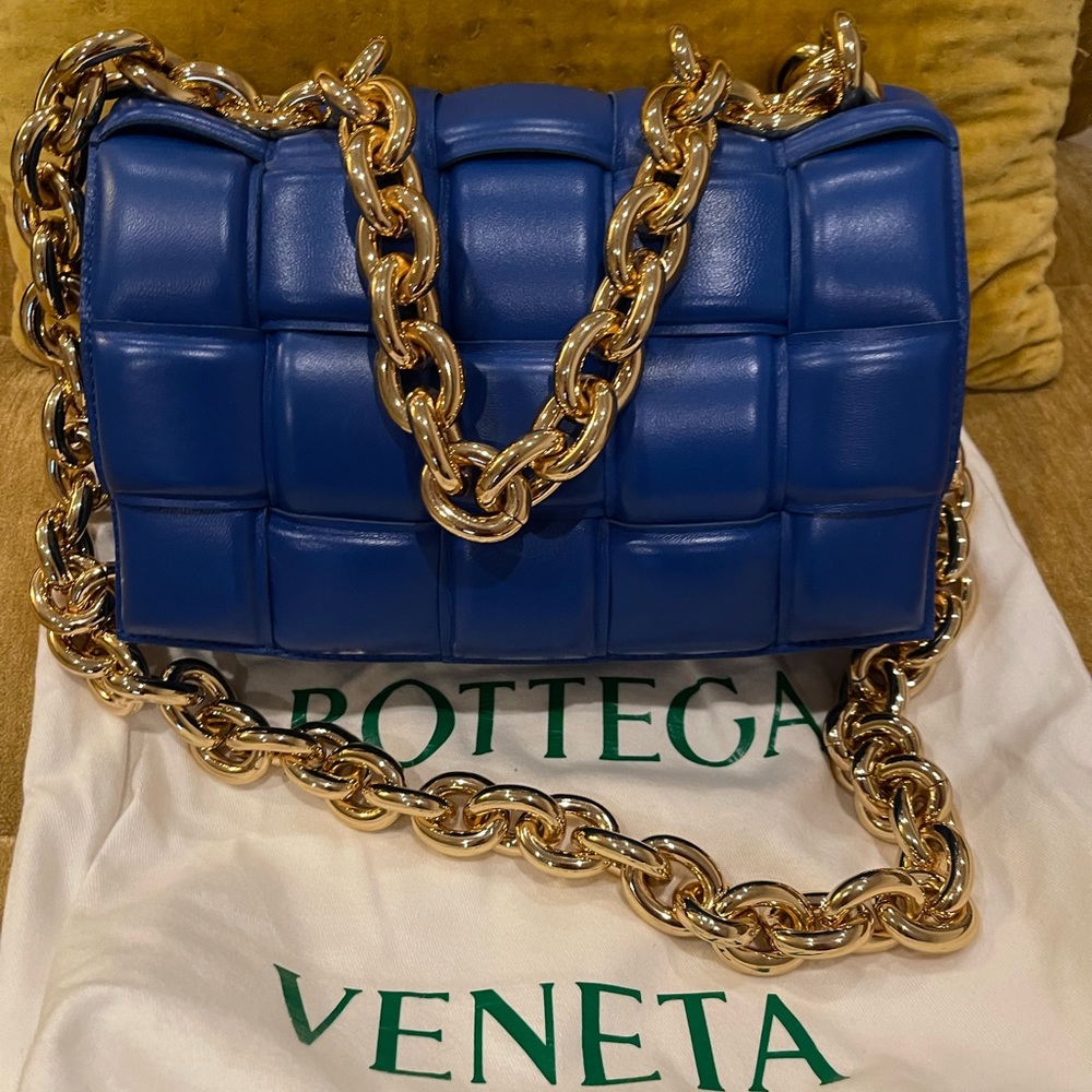 Bottega Veneta Chain Cassette Bag - Cobalt Blue - New Without Tags - $5,000 MSRP